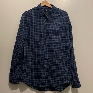 Uniqlo Plaid Blue Shirt - Blue - Large - Excellent